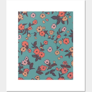 Floral Pattern 90's lofi: Lofi Nostalgia Oasis Posters and Art